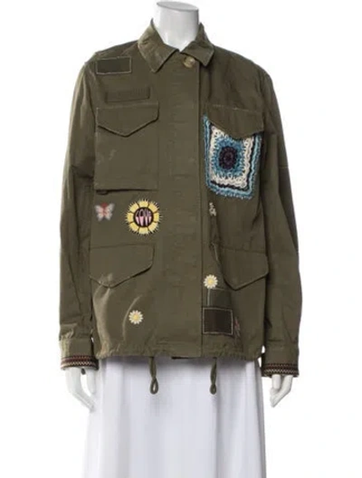 Pre-owned Amiri Graphic Print Utility Jacket W/ Tags In Green