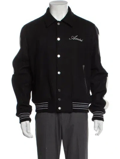 Pre-owned Amiri Graphic Print Varsity Jacket In Brown