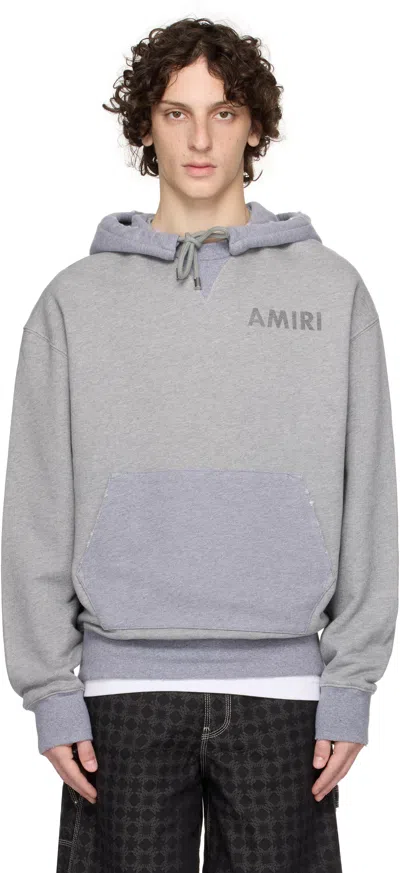 Amiri Gray '' Stencil Oversized Hoodie