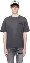 Amiri Men Cotton T-shirt With Embroidery In Black