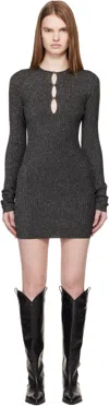 Amiri Keyhole Long-sleeve Mini Dress In Black