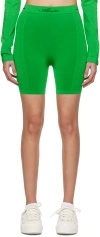 Amiri Green Jacquard Shorts In Fern Green