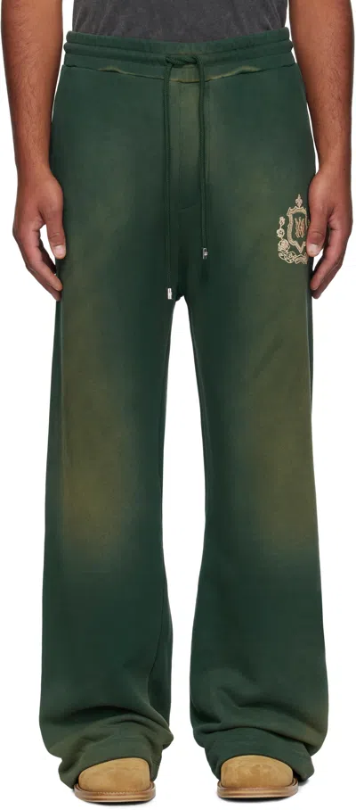 Amiri Green 'ma' Crest Sweatpants