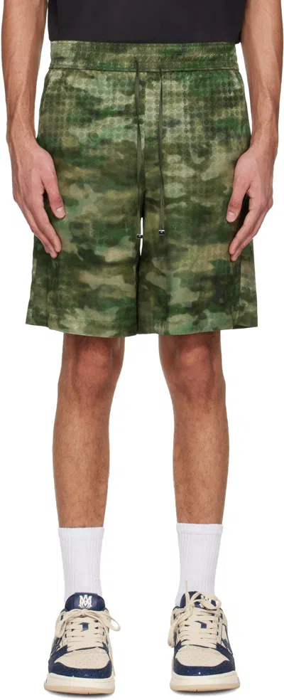 Amiri Ma Camouflage Shorts In Green