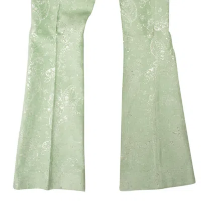 Amiri Green Paisley Velvet Glitter Pants