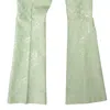 AMIRI GREEN PAISLEY VELVET GLITTER PANTS