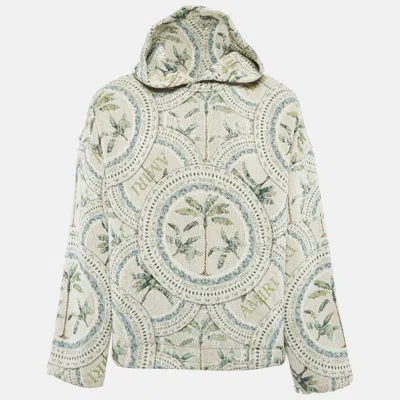 Pre-owned Amiri Green Palm Jacquard Hoodie S