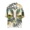 Amiri Convertible-collar Printed Satin-jacquard Shirt In Multi