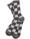 Amiri Socks With Ma Pattern In Grey