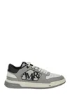 Amiri Grey 'classic Low' Sneakers With Maxi Logo On The Side And Logo Patch On The Tongue In Multicolor