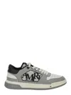 Amiri Grey 'classic Low' Sneakers With Maxi Logo On The Side And Logo Patch On The Tongue