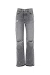 Amiri Distressed Straight-leg Jeans In Grey