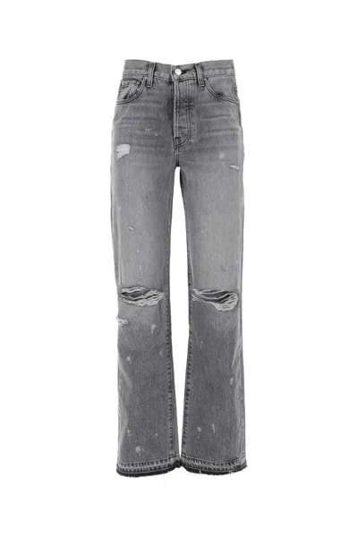 AMIRI GREY STRAIGHT LEG JEANS