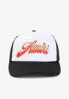 Amiri Structured Black Cap With Embroidered Logo In Black
