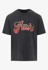 Amiri Groovy Logo-print Cotton-jersey T-shirt In Black
