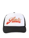 Amiri Trucker Hat With Curved Brim And Mesh In Black