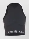 Amiri Halter Neck Cropped Ribbed Seamless Top