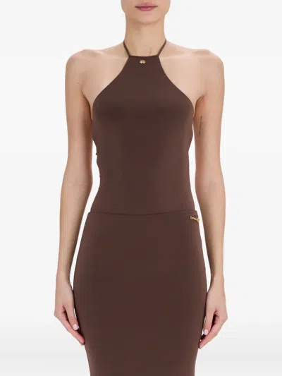 Amiri Halterneck Top In Brown