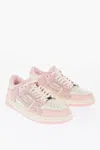 Amiri Hammered Leather Skeleton Low-top Sneakers In Pink