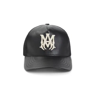 Amiri Black Embroidered Trucker Baseball Hat