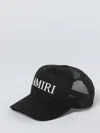 Amiri Black Baseball Cap With Logo Lettering On The Front And Mehs Panels In Black