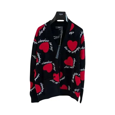 Pre-owned Amiri Hearts Intarsia Cardigan 'black' | Men's Size M