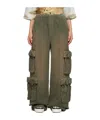 Amiri Khaki Drawstring Trousers In Brown