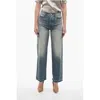 Shop Amiri High Waisted Wide Straigh Fit Jeans Women's 23cm