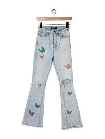 Pre-owned Amiri High-rise Flared Jeans In Blue