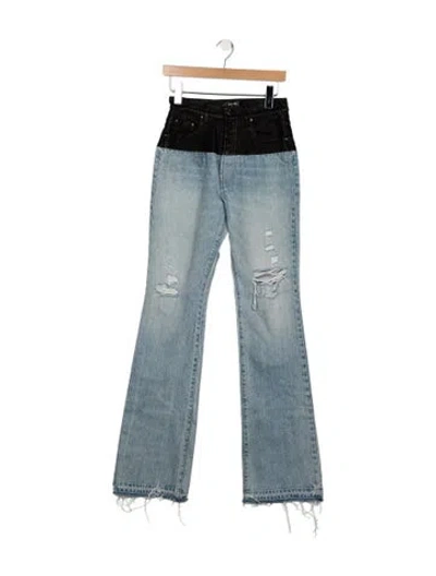 Pre-owned Amiri High-rise Flared Jeans In Blue