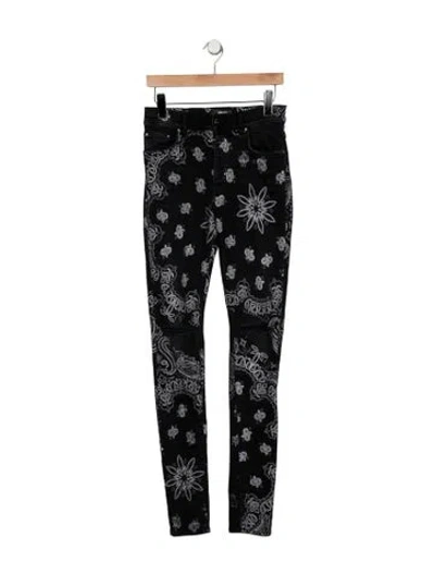 Pre-owned Amiri High-rise Skinny Leg Jeans In Black/blue