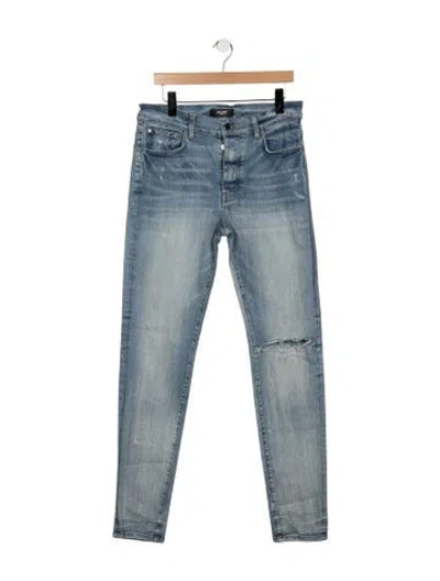 Pre-owned Amiri High-rise Skinny Leg Jeans In Blue