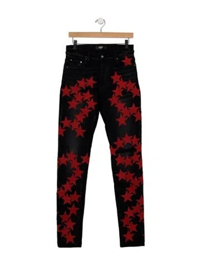 Pre-owned Amiri High-rise Skinny Leg Jeans W/ Tags In Red