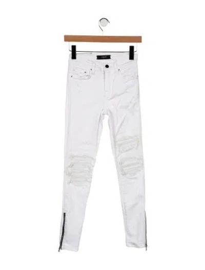 Pre-owned Amiri High-rise Skinny Leg Jeans In White