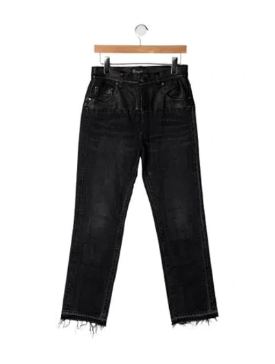 Pre-owned Amiri High-rise Straight Leg Jeans In Black