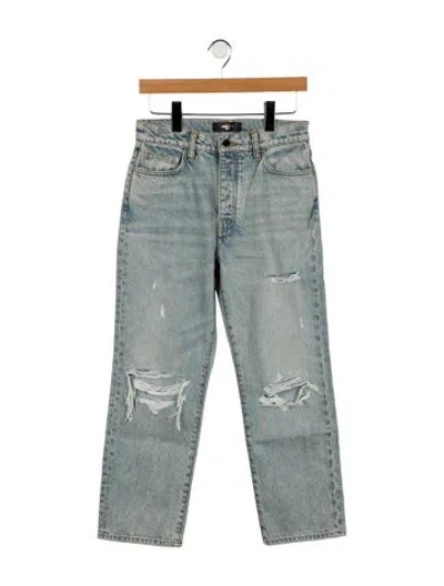 Pre-owned Amiri High-rise Straight Leg Jeans In Blue
