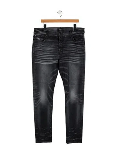 Pre-owned Amiri High-rise Straight Leg Jeans In Multi