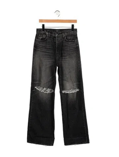 Pre-owned Amiri High-rise Wide Leg Jeans In Black