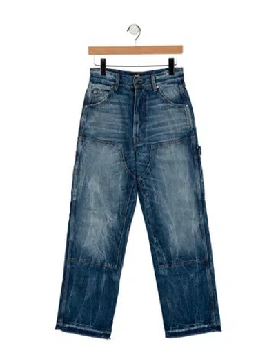 Pre-owned Amiri High-rise Wide Leg Jeans In Blue