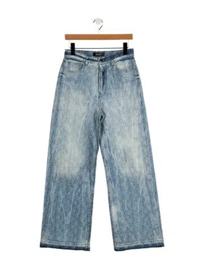 Pre-owned Amiri High-rise Wide Leg Jeans In Blue