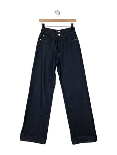 Pre-owned Amiri High-rise Wide Leg Jeans In Gray
