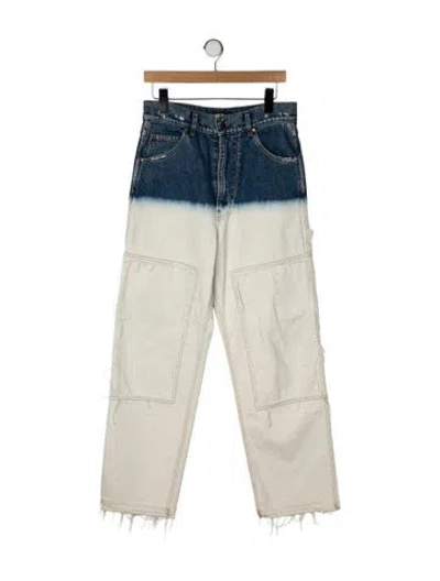 Pre-owned Amiri High-rise Wide Leg Jeans In Neutral