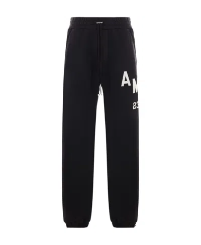 Amiri Hockey Logo-patch Track Pants In Black