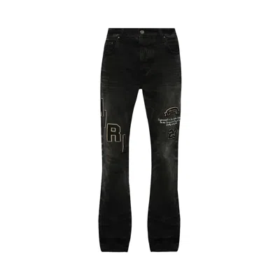 Pre-owned Amiri Hockey Logo Straight Jean 'faded Black' | Men's Size 33