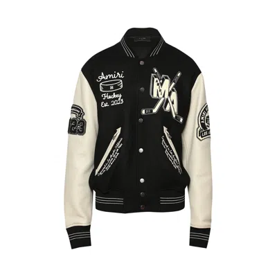 Pre-owned Amiri Hockey Varsity Jacket 'black' | Men's Size Xxl