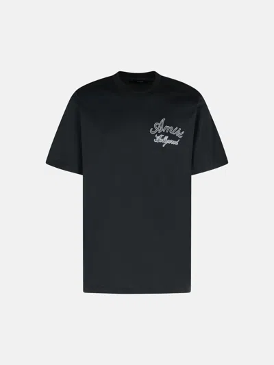 Amiri 'hollywood' Black Cotton T-shirt