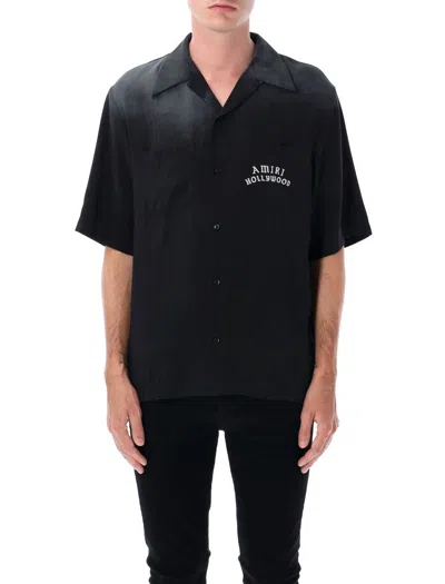 Amiri Hollywood Bowling Shirt In Black