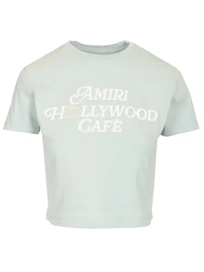 Amiri Hollywood Cafè T-shirt In Blue
