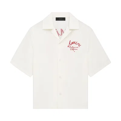 Pre-owned Amiri Hollywood Camp Shirt 'alabaster' | White | Men's Size M
