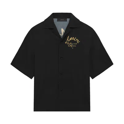 Pre-owned Amiri Hollywood Camp Shirt 'black' | Men's Size S